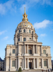 Fototapeta na wymiar The Dome (Tomb of Napoleon) historic architecture in Paris France