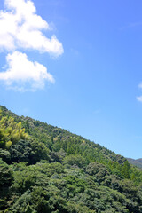 Fototapeta na wymiar 永吉ダム周辺の山々 