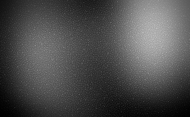 Glittering crystals cover black metal polished surface. Dark shimmer gloss textured background.