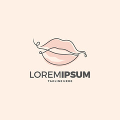 Lips logo beauty , sexy lips vector illustration
