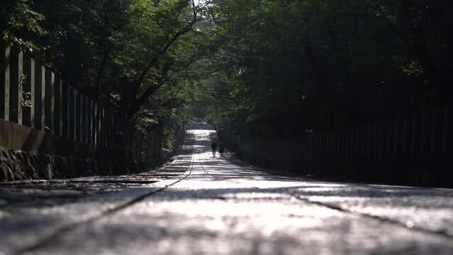 京都・向日神社　石畳の参道