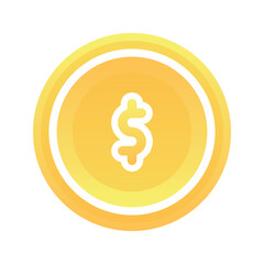 dollar coin logo gradient design template icon element