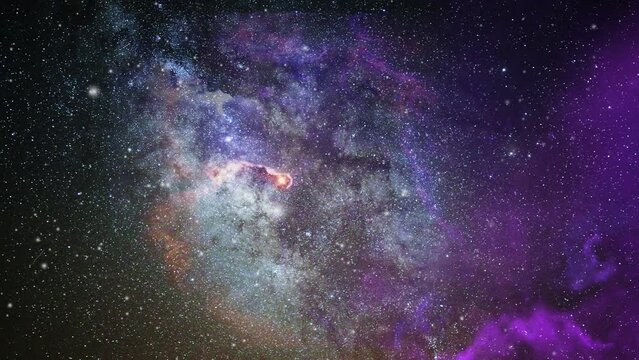 nebula clouds move in the moving universe.