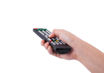 hand with tv remote control