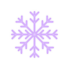 snowflake neon icon