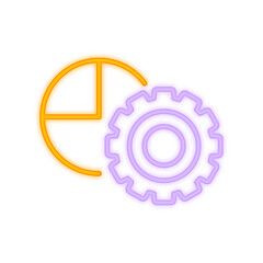 data processing neon icon