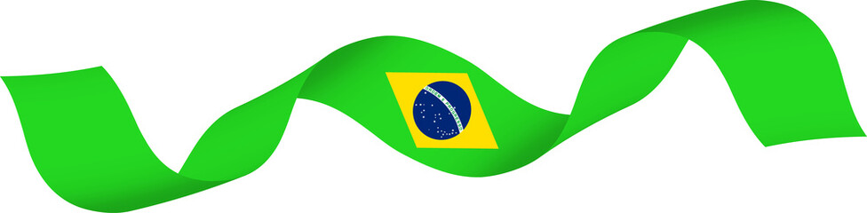 Brazil flag ribbon decoration for independence day