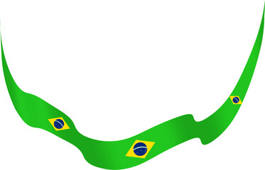 Brazil flag ribbon decoration for independence day
