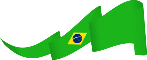 Brazil flag ribbon decoration for independence day