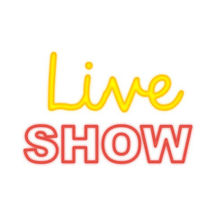 live show neon banner