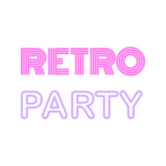 retro party neon banner