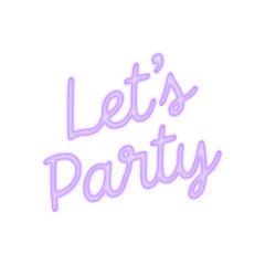 lets party neon banner