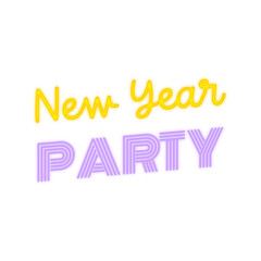 new year party neon banner
