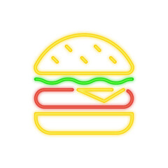 burger neon icon