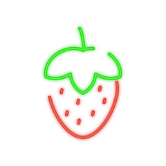 strawberry neon icon