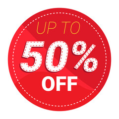 editable number discount vector template.