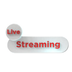 3D Live HD, Live streaming 3d badge isolated