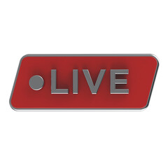 3D Live HD, Live streaming 3d badge isolated