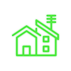 urban house neon icon