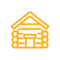 cabin neon icon