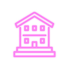 apartment neon icon