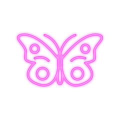 Obraz na płótnie Canvas butterfly neon icon