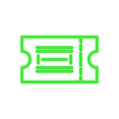 ticket neon icon