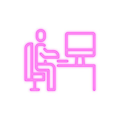 working neon icon