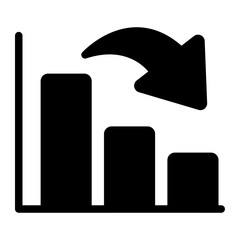 economic crisis glyph icon