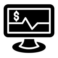 economic crisis glyph icon