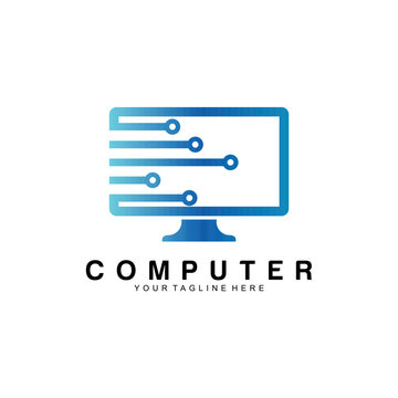 computer logo vector design template