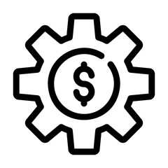money management loss line icon