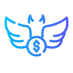 economic crisis gradient icon
