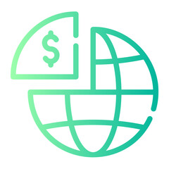 market economy gradient icon