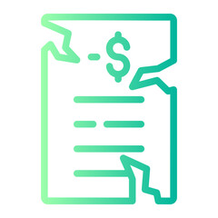 bank ruptcy gradient icon