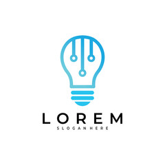 blub idea logo vector design template