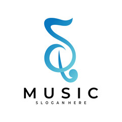 music logo vector design template