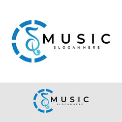 music logo vector design template