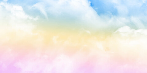 Cloud and sky with a pastel colored background and wallpaper, abstract sky background in sweet color. Abstract and pastel color. Vector illustrator