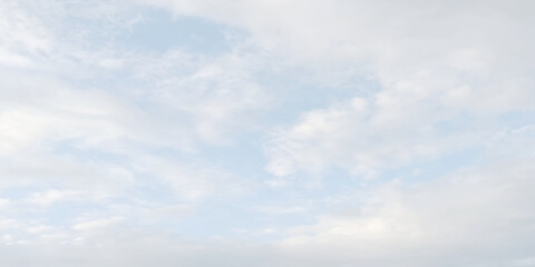 Beautiful Blue sky and white cloud on fine day for background and wallpaper.