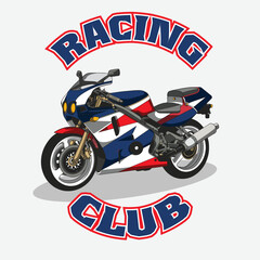 Racing motorcycle sport vector japanese