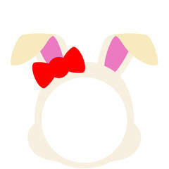 兎の顔ハメ素材