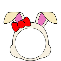 兎の顔ハメ素材