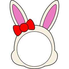 兎の顔ハメ素材