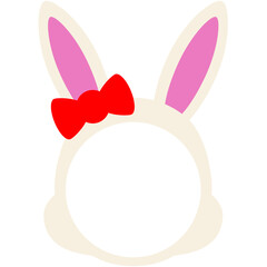 兎の顔ハメ素材