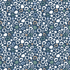 Abstract blue scandinavian vector seamless pattern 