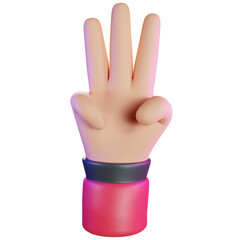 Obraz premium Three Finger gesture