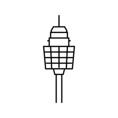 sydney tower line icon vector illustration