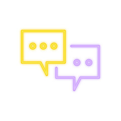 conversation neon icon