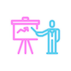 presentation neon icon